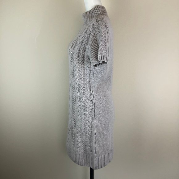 Snobby Sheep Mock Neck Cable Knit Sweater Dress - Picture 5 of 14